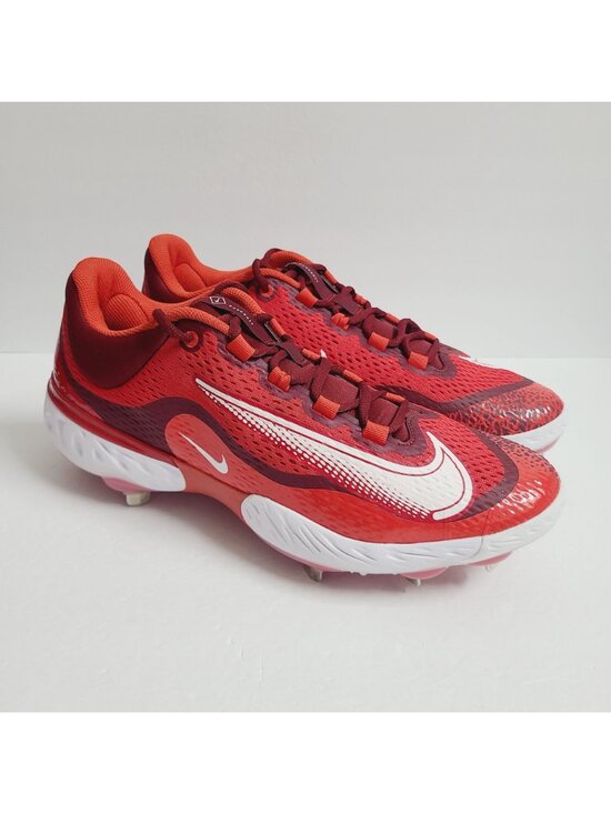 Nike Alpha Huarache Elite 4 Low Baseball Cleats DJ6521-616 Size 13.5 Red